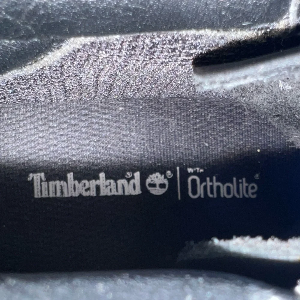 Timberland Ortholite Black Dausette Leather Lace-up Sneaker Booties Size 5.5